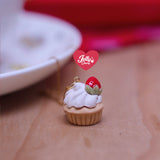 Collar cupcake de fresa