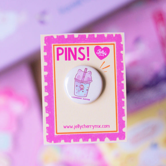 Pin mini bubble tea