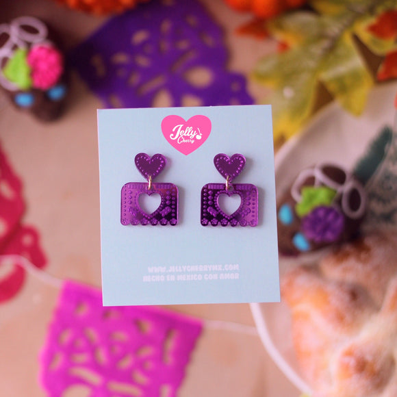 Aretes papel picado