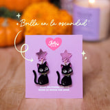 Aretes de gatito iridescent eyes