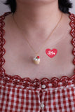 Collar cupcake de fresa