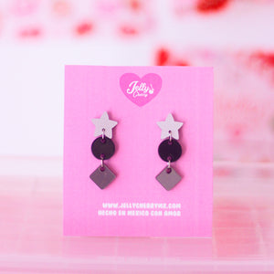 Aretes cadenita estrella