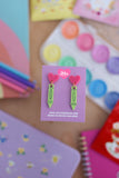 Aretes crayola Verde
