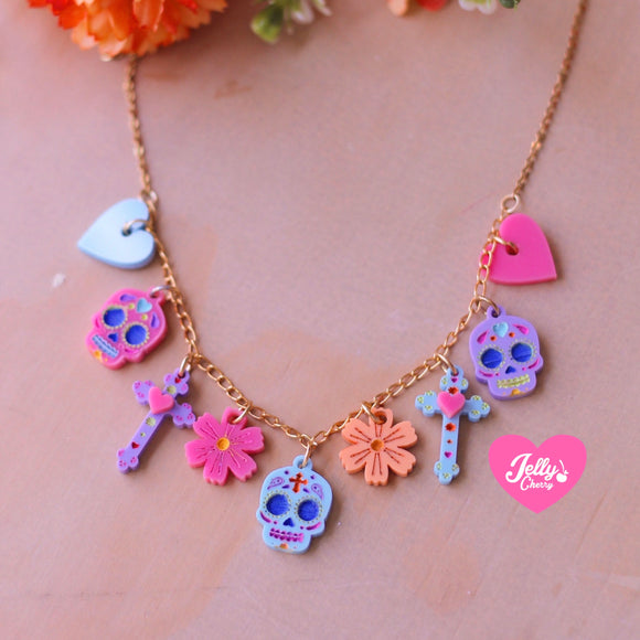 Collar calaveras mexicanas