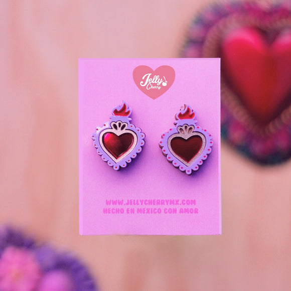 Aretes Milagrito morado