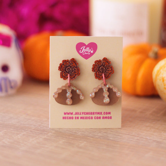 Aretes pan de muerto 2