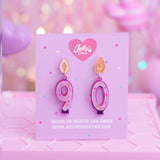Elige tu número Aretes Vela de cumpleaños