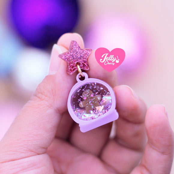 Aretes esfera de nieve de jengibre