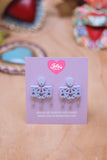 Aretes papel picado azul