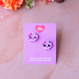 Aretes calaca rosita