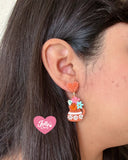Aretes vasija de barro