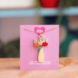 Collar florero amarillo