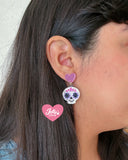 Aretes calaverita de azúcar