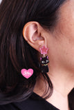 Aretes de gatito iridescent eyes
