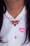 Collar mariposa Rosa