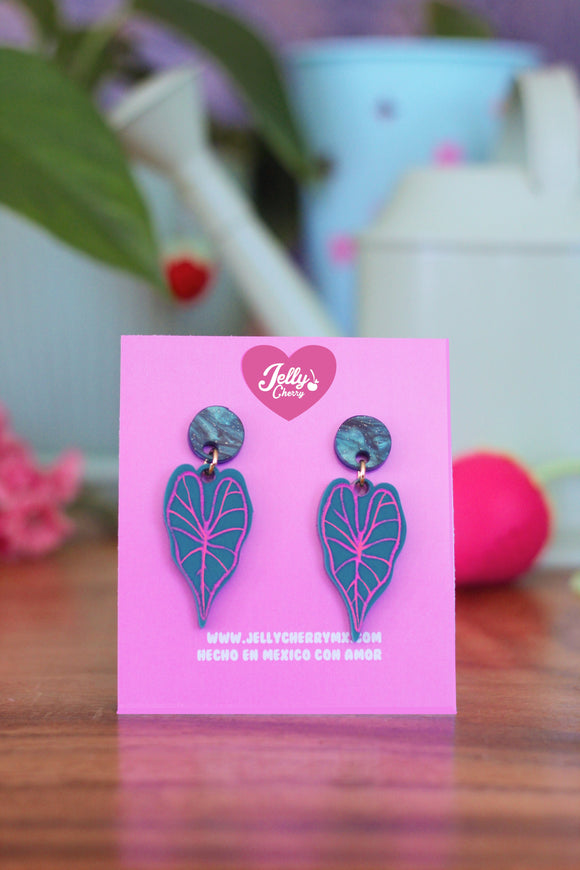 Aretes Caladium Pink