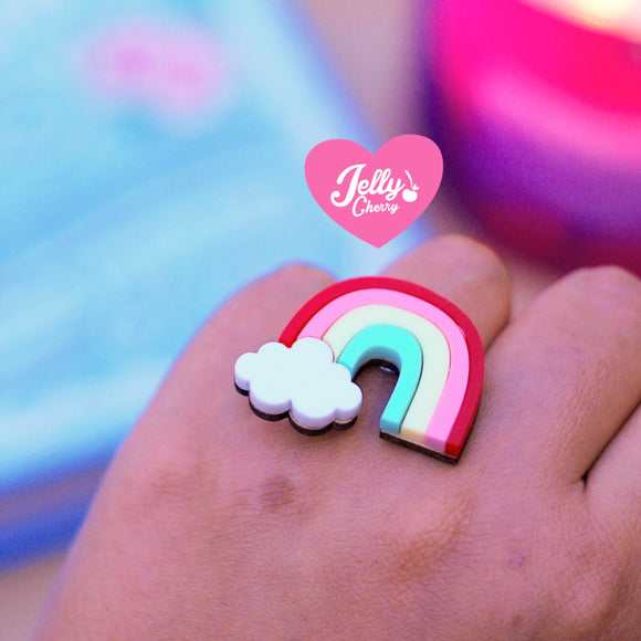 Anillo arcoíris cálido