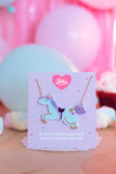 Collar unicornio azul