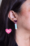 Aretes Lápiz Azul