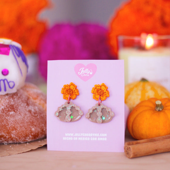 Aretes pan de Muerto