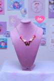 Pieza única collar mariposa negra