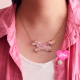 Collar unicornio rosa