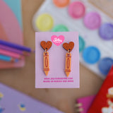 Aretes Crayola Naranja