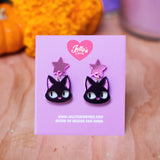 Aretes de gato negro
