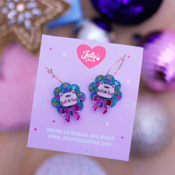 Aretes corona de gatitos