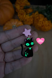 Aretes de gatito iridescent eyes