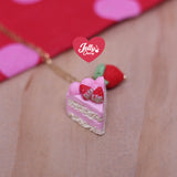 Collar Pastel de fresa