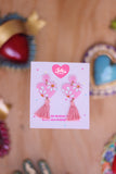 Aretes Corazón Talavera rosa