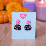 Calaveritas de chocolate flor rosa