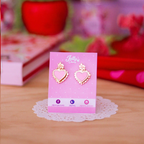 Aretes milagrito rosa