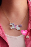 Collar unicornio azul