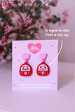 Aretes Daruma para la perseverancia
