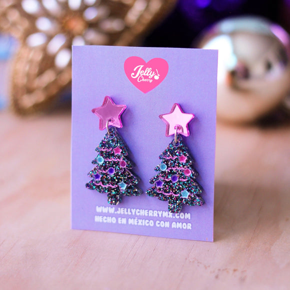 Aretes pino brillante