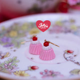 Aretes flan de fresa