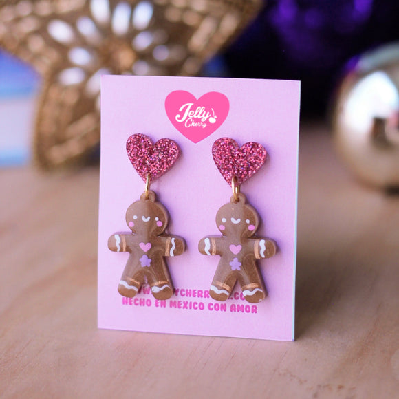 Aretes galleta de jengibre