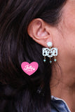 Aretes papel picado menta