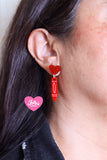 Aretes Crayola Roja