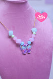 Pieza única Collar mariposa iridiscente