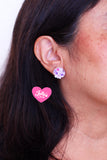 Aretes calaca rosita