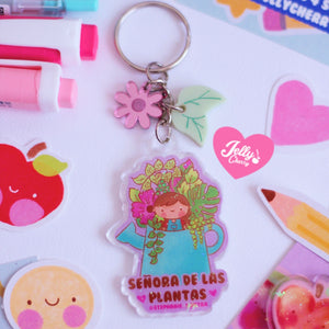 Llavero señora de las plantas