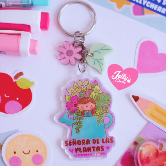 Llavero señora de las plantas