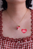 Collar Pastel de fresa