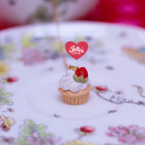 Collar cupcake de fresa