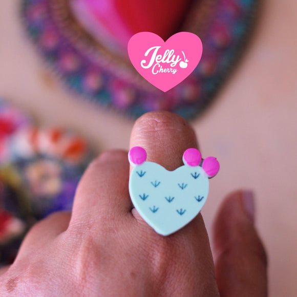 Anillo corazón de nopal
