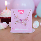 Collar unicornio rosa