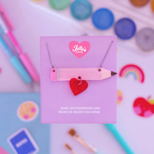 Collar lápiz rosa